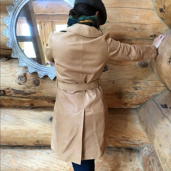 Vintage Leather Trench Coat from Banana Republic! - Picture 3 of 6